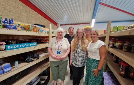 Donna visits Bude Foodbank